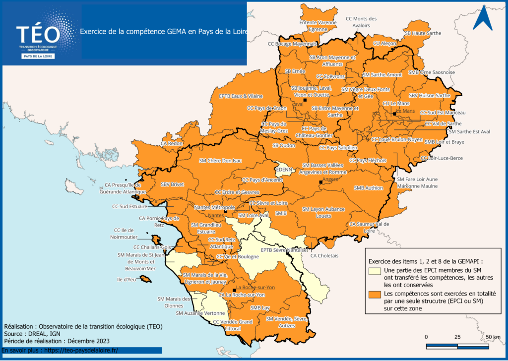 Compétence GEMA en Pays de la Loire