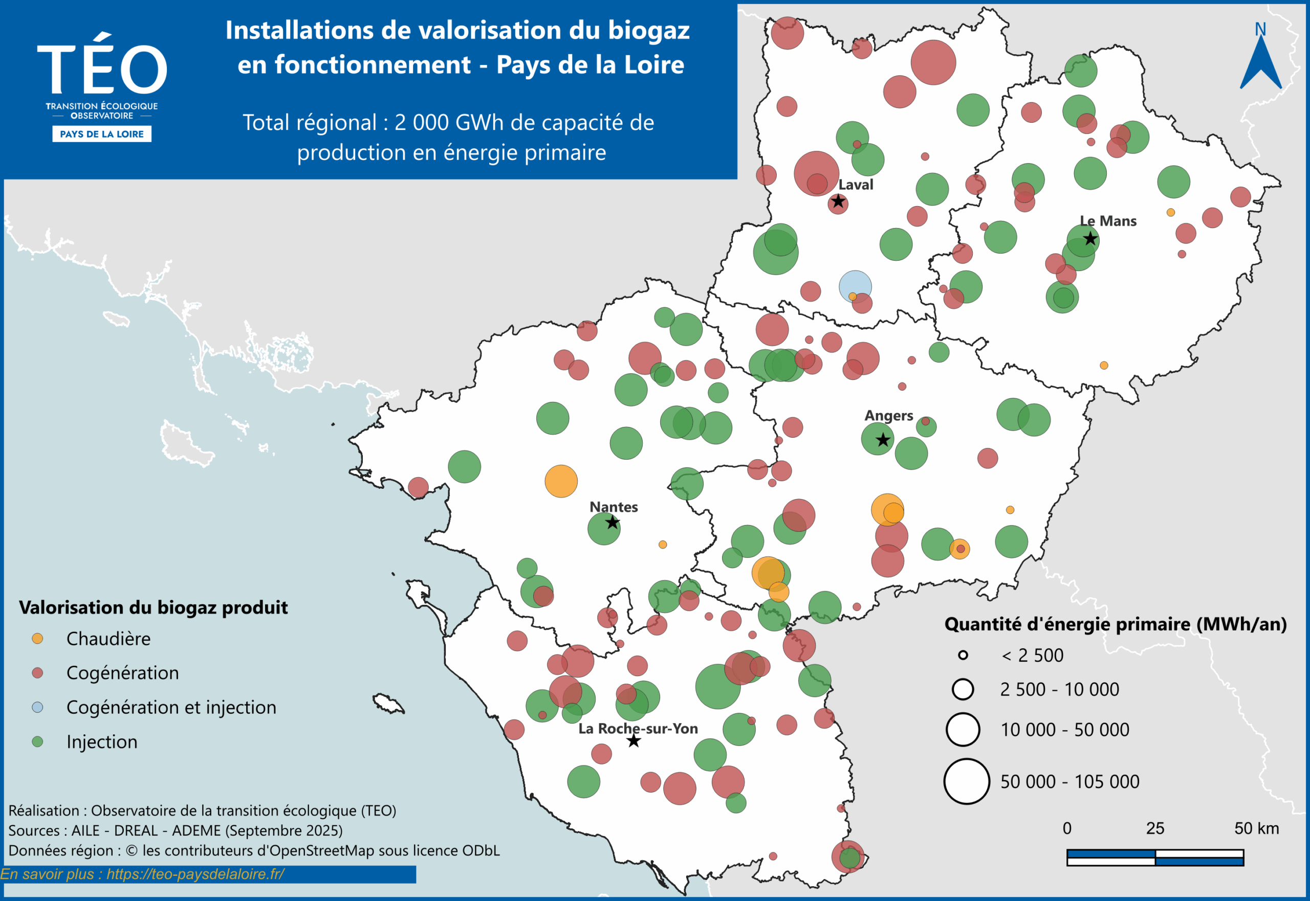 méthanisation Pays de la Loire installations