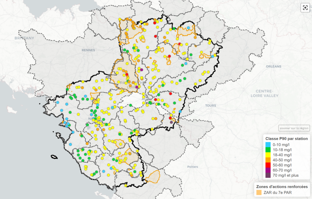 Extrait du Datalab'eau (DREAL Pays de la Loire)