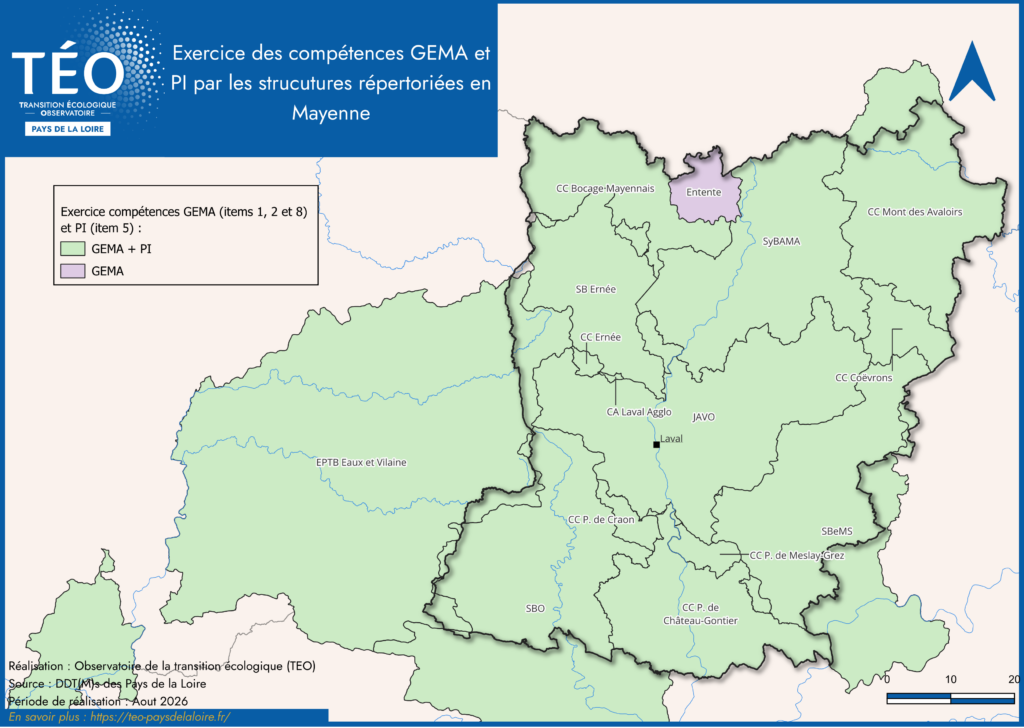 Exercice des compétences GEMAPI en Mayenne 2026