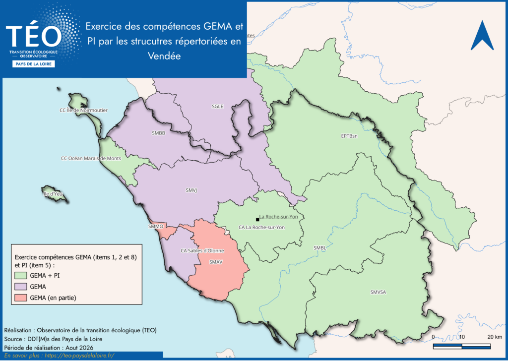 Exercice des compétences GEMAPI en Vendée 2026