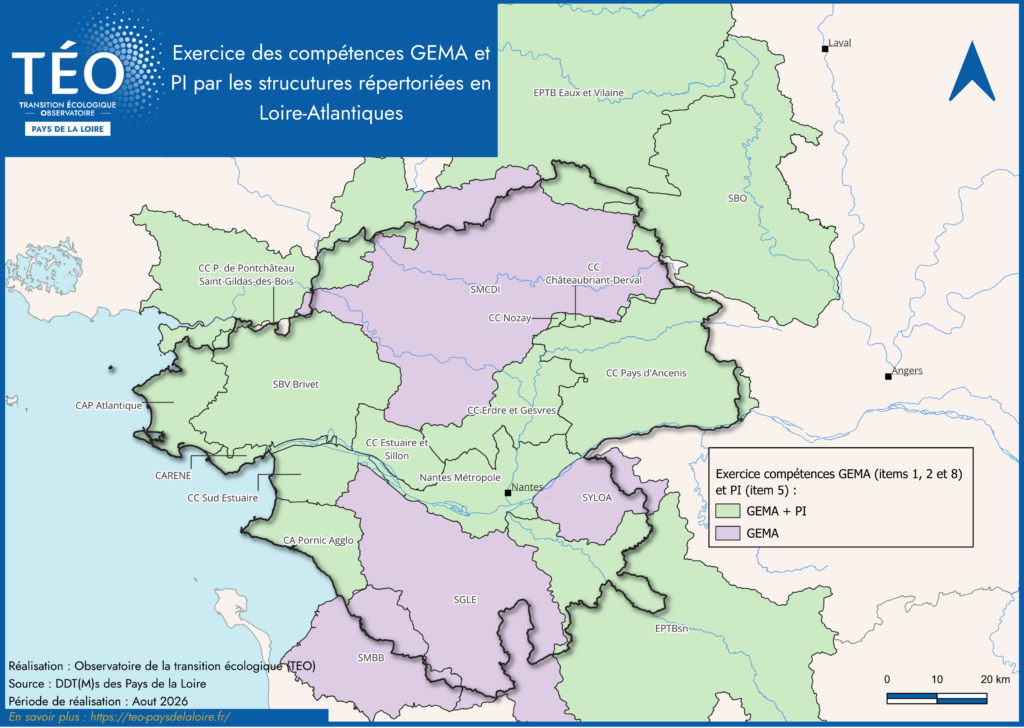 Exercice des compétences GEMAPI en Loire-Atlantique 2026