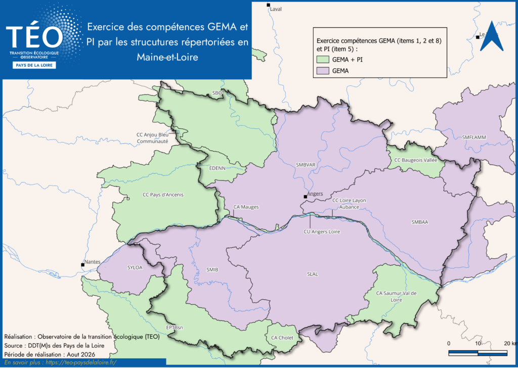 Exercice des compétences GEMAPI en Maine-et-Loire 2026