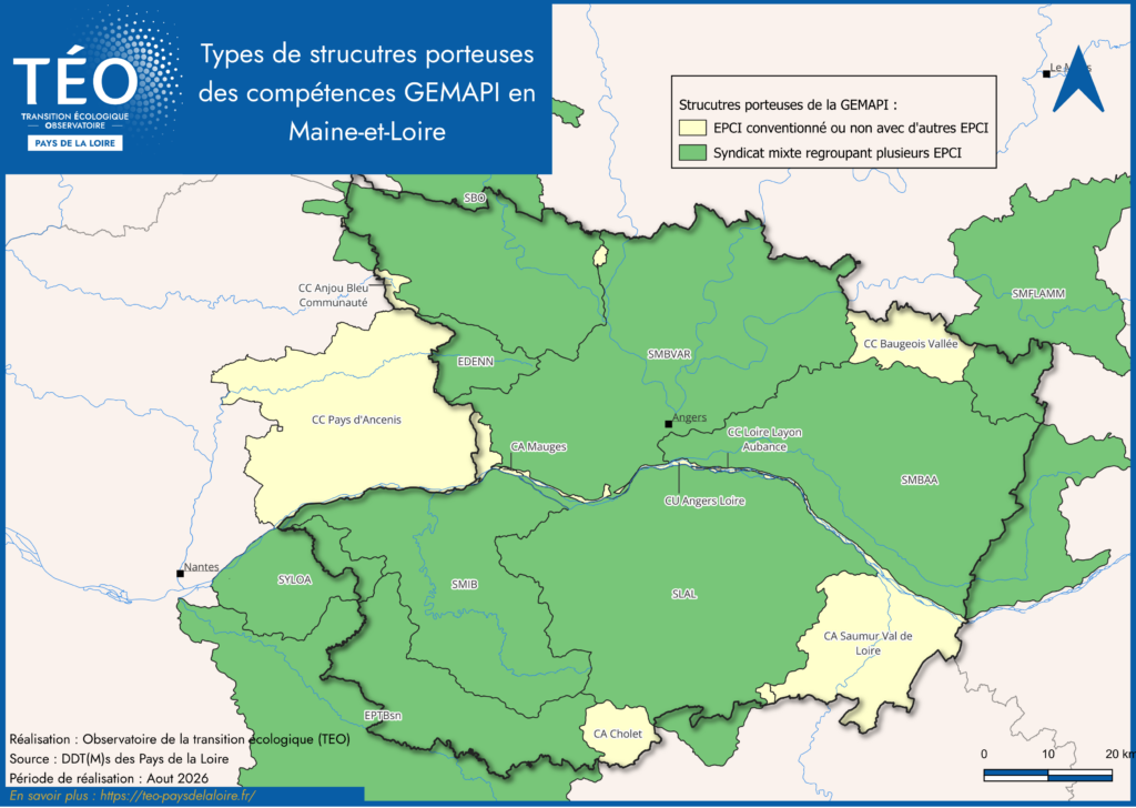 Type de structures GEMAPI en Maine et Loire 2026
